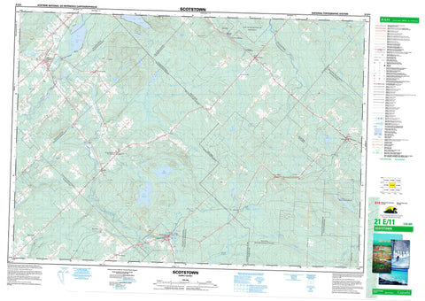 021E11 Scotstown Canadian topographic map, 1:50,000 scale