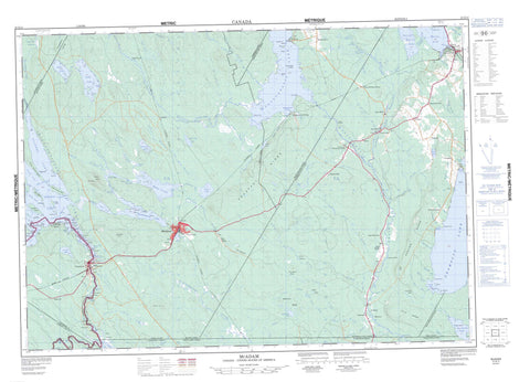 021G11 Mcadam Canadian topographic map, 1:50,000 scale