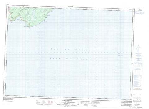 021H04 Cape Spencer Canadian topographic map, 1:50,000 scale