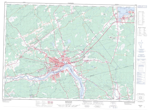 021I02 Moncton Canadian topographic map, 1:50,000 scale
