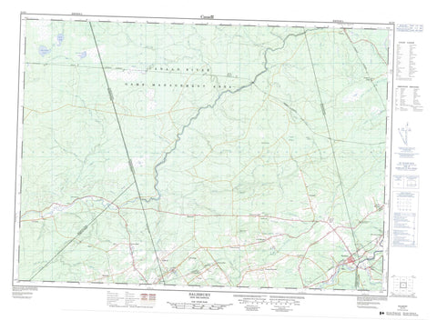 021I03 Salisbury Canadian topographic map, 1:50,000 scale