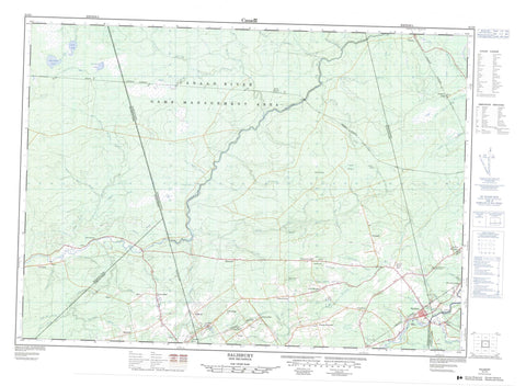 021I03 Salisbury Canadian topographic map, 1:50,000 scale