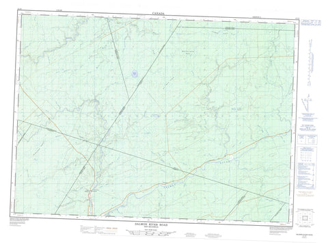 021I05 Salmon River Road Canadian topographic map, 1:50,000 scale