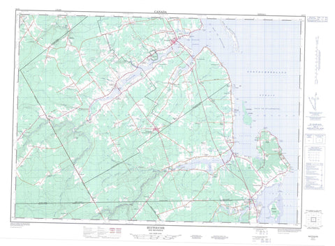 021I07 Buctouche Canadian topographic map, 1:50,000 scale