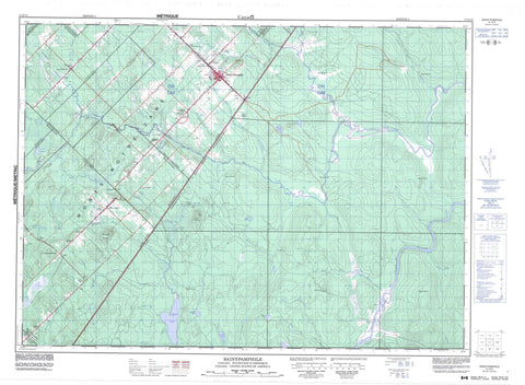 021K13 Saint Pamphile Canadian topographic map, 1:50,000 scale