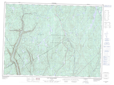 021M06 Lac Sautauriski Canadian topographic map, 1:50,000 scale