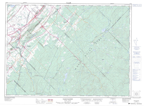 021N05 Saint Pacome Canadian topographic map, 1:50,000 scale