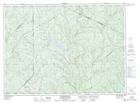 021N09 Grandmaison Canadian topographic map, 1:50,000 scale