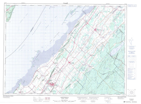 021N12 Saint Pascal Canadian topographic map, 1:50,000 scale