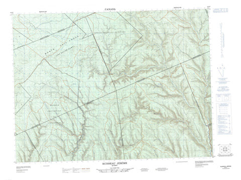 022B07 Ruisseau Jerome Canadian topographic map, 1:50,000 scale