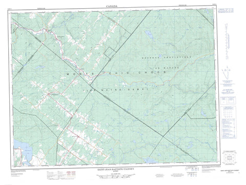 022B11 St Jean Baptiste Vianney Canadian topographic map, 1:50,000 scale