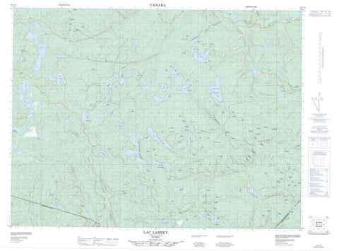 022C12 Lac Larrey Canadian topographic map, 1:50,000 scale