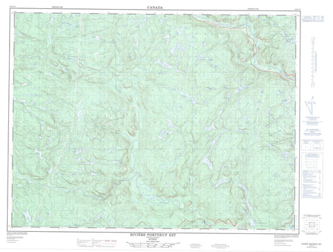 022C13 Riviere Portneuf Est Canadian topographic map, 1:50,000 scale