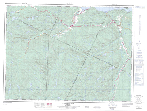 022D01 L Anse St Jean Canadian topographic map, 1:50,000 scale