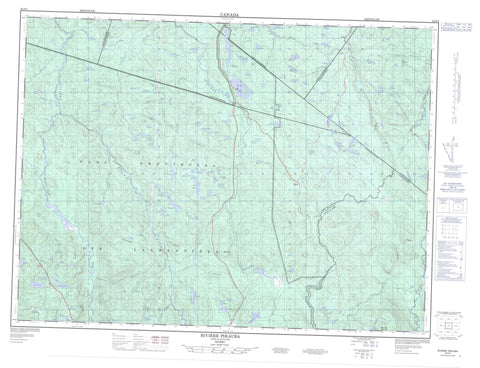 022D03 Riviere Pikauba Canadian topographic map, 1:50,000 scale