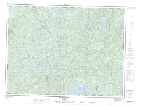 022D15 Lac Moncouche Canadian topographic map, 1:50,000 scale