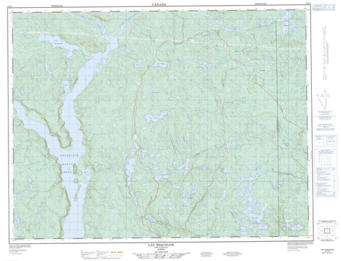 022F09 Lac Miquelon Canadian topographic map, 1:50,000 scale