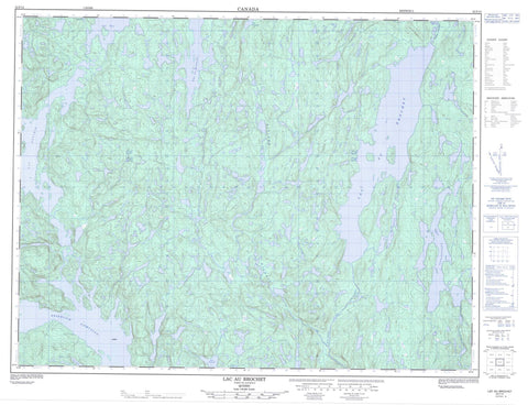 022F12 Lac Au Brochet Canadian topographic map, 1:50,000 scale