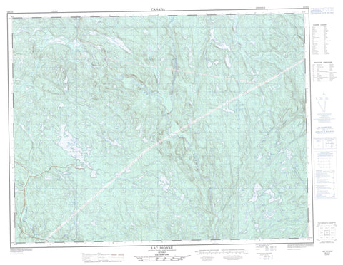022G12 Lac Dionne Canadian topographic map, 1:50,000 scale