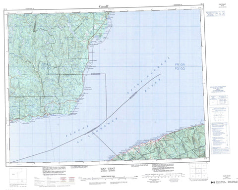 022G Cap Chat Canadian topographic map, 1:250,000 scale