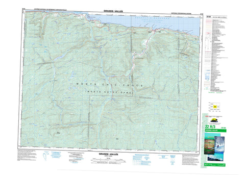 022H03 Grande Vallee Canadian topographic map, 1:50,000 scale