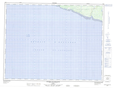 022H09 Riviere Aux Becs Scie Canadian topographic map, 1:50,000 scale