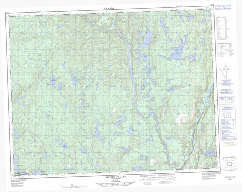 022J09 Riviere Vallee Canadian topographic map, 1:50,000 scale