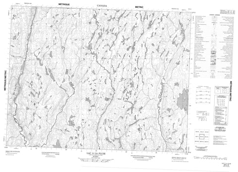 022L04 Lac A La Pluie Canadian topographic map, 1:50,000 scale