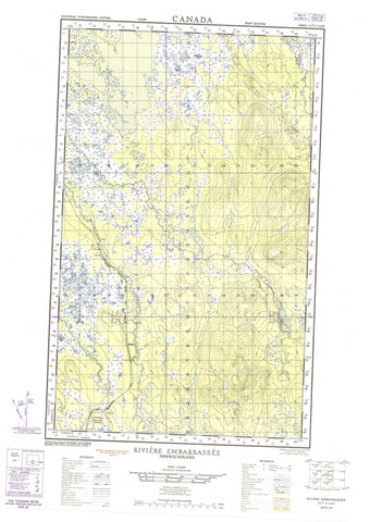 023A05E Riviere Embarrassee Canadian topographic map, 1:50,000 scale