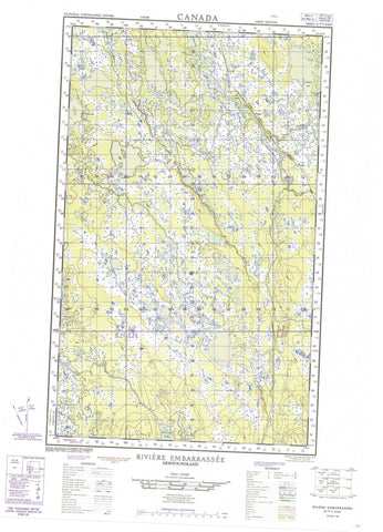 023A05W Riviere Embarrassee Canadian topographic map, 1:50,000 scale