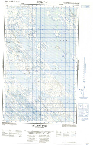 023A10E Atikonak Lake Canadian topographic map, 1:50,000 scale