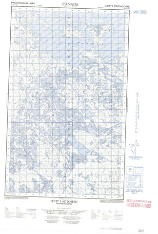 023A11W Petit Lac Joseph Canadian topographic map, 1:50,000 scale