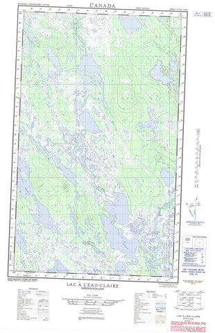 023A12E Lac A L Eau Claire Canadian topographic map, 1:50,000 scale