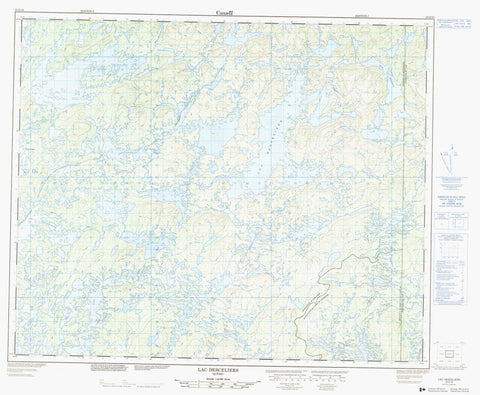 023D16 Lac Desceliers Canadian topographic map, 1:50,000 scale