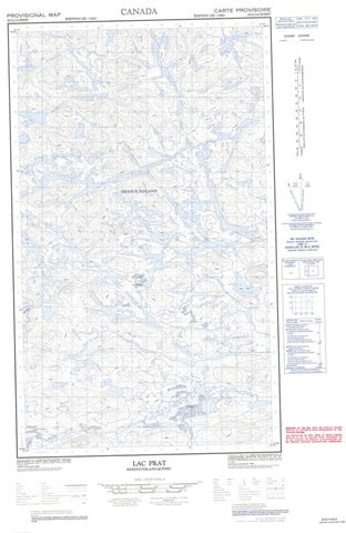 023G14W Lac Prat Canadian topographic map, 1:50,000 scale