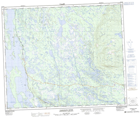 023G16 Tamarack River Canadian topographic map, 1:50,000 scale