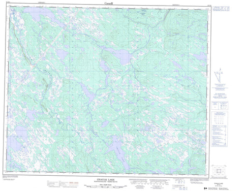 023H01 Chaulk Lake Canadian topographic map, 1:50,000 scale