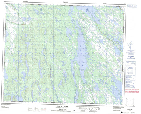 023H02 Panchia Lake Canadian topographic map, 1:50,000 scale