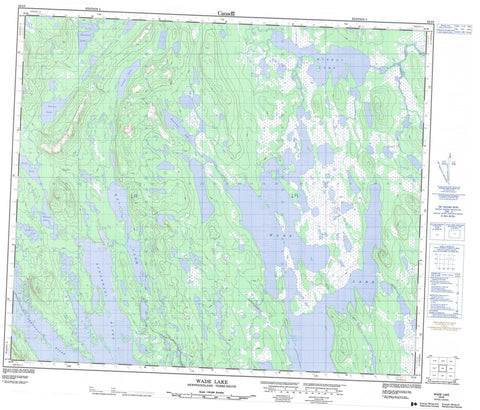 023I05 Wade Lake Canadian topographic map, 1:50,000 scale