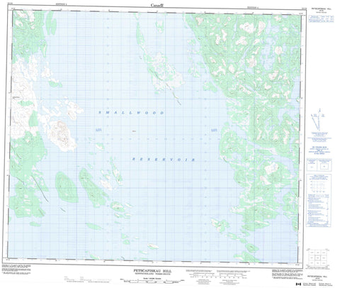 023I08 Petscapiskau Hill Canadian topographic map, 1:50,000 scale