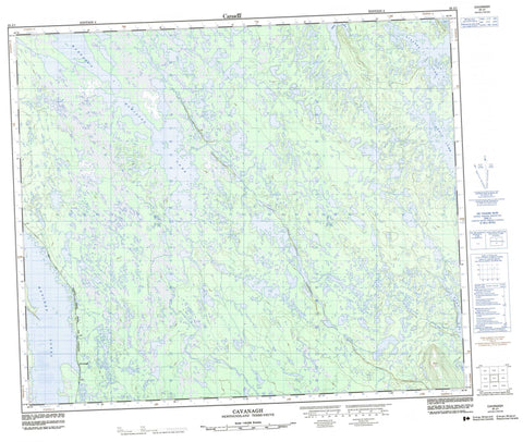 023J01 Cavanagh Canadian topographic map, 1:50,000 scale