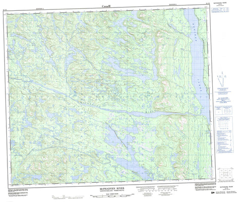 023J02 Mcphadyen River Canadian topographic map, 1:50,000 scale
