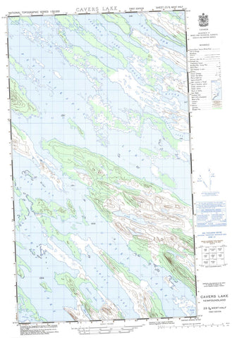 023J09W Cavers Lake Canadian topographic map, 1:50,000 scale