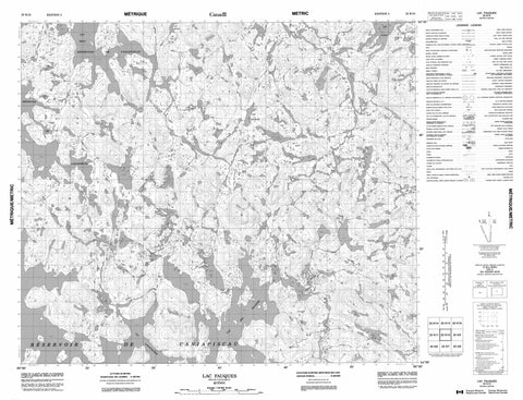 023K10 Lac Fauques Canadian topographic map, 1:50,000 scale