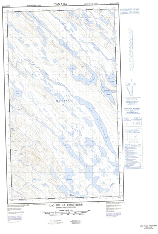 023O03E Lac De La Frontiere Canadian topographic map, 1:50,000 scale