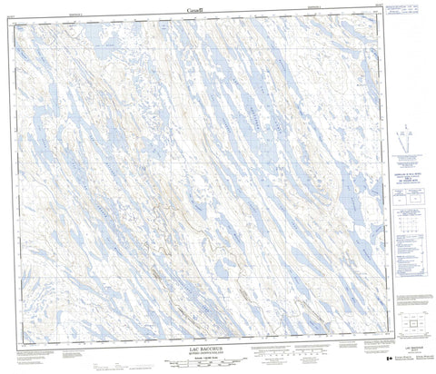 023O07 Lac Bacchus Canadian topographic map, 1:50,000 scale