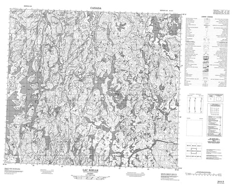 024A03 Lac Rielle Canadian topographic map, 1:50,000 scale