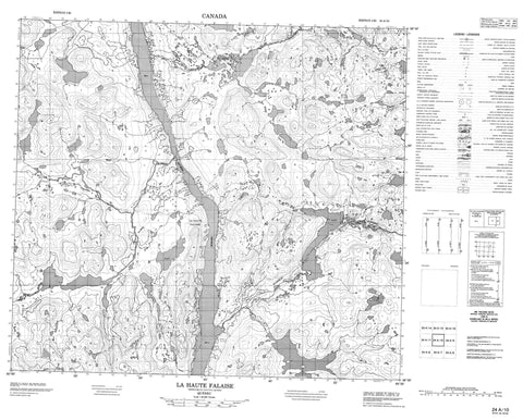 024A10 La Haute Falaise Canadian topographic map, 1:50,000 scale