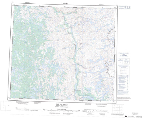 024A Lac Brisson Canadian topographic map, 1:250,000 scale