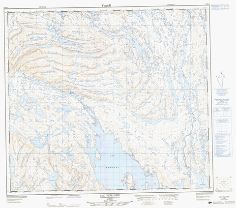 024B05 Lac Veillard Canadian topographic map, 1:50,000 scale